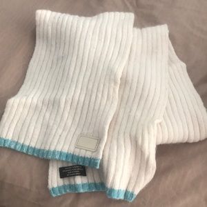 Cream and teal coach scarf